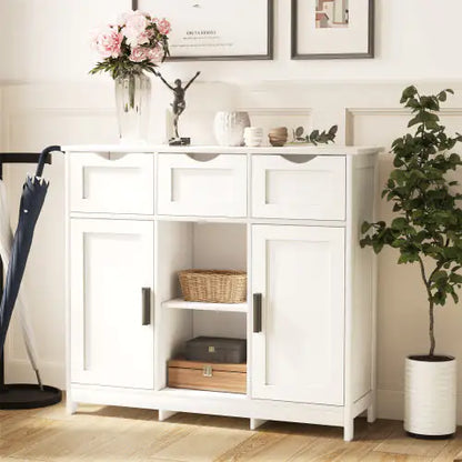 Brielle White Accent Cabinet