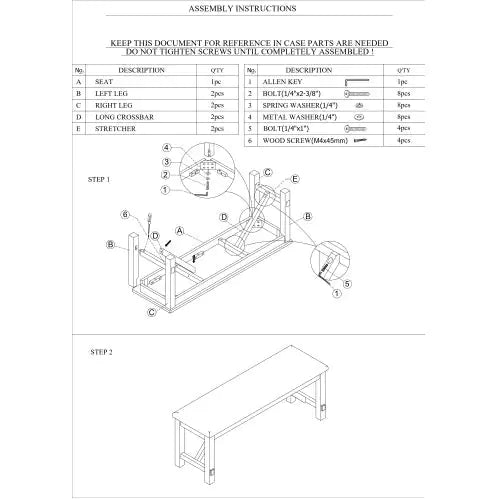 Belmont Upholstered Dining Bench