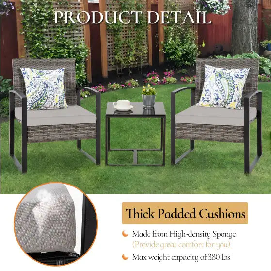 Cove 3-Piece Outdoor Rattan Set