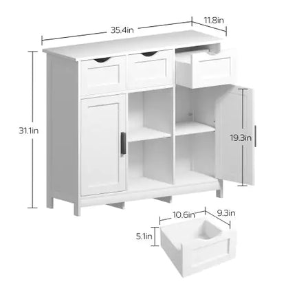 Brielle White Accent Cabinet