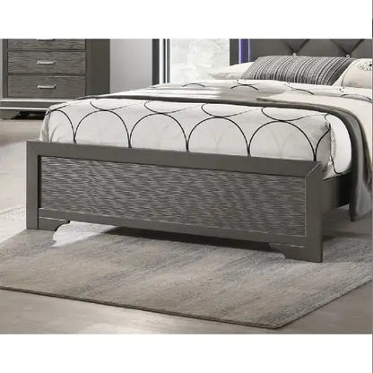 Eclipse Dark Gray Queen Bed with LED Headboard