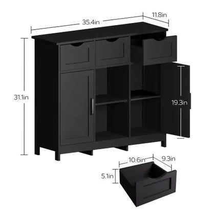 Astor Black Accent Cabinet