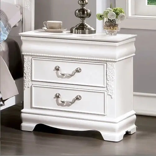 Windsor White 2-Drawer Nightstand