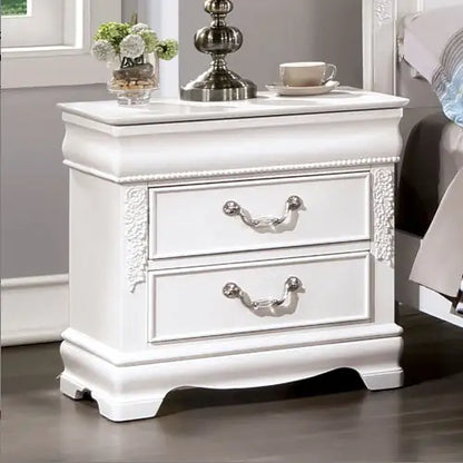 Windsor White 2-Drawer Nightstand