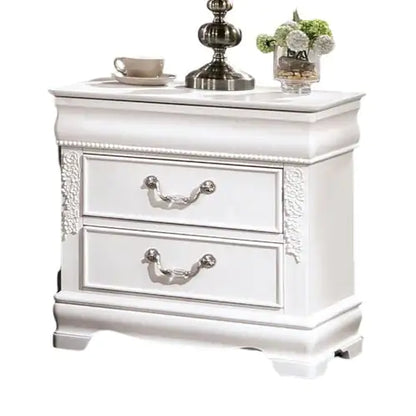 Windsor White 2-Drawer Nightstand