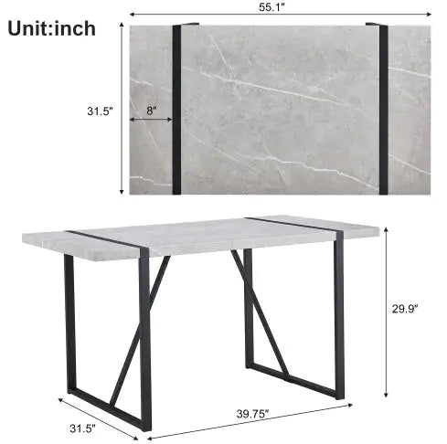 Alton 55-Inch Modern Dining Table